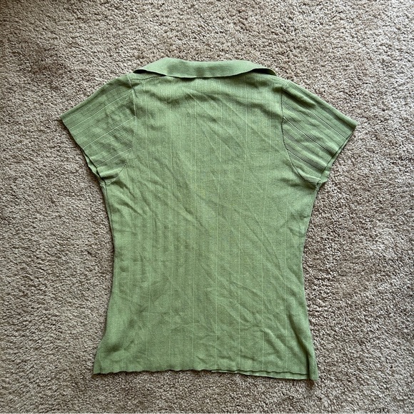 Princess Polly Sage Green Loftus Knitwear Top Size 10 - Picture 5 of 11